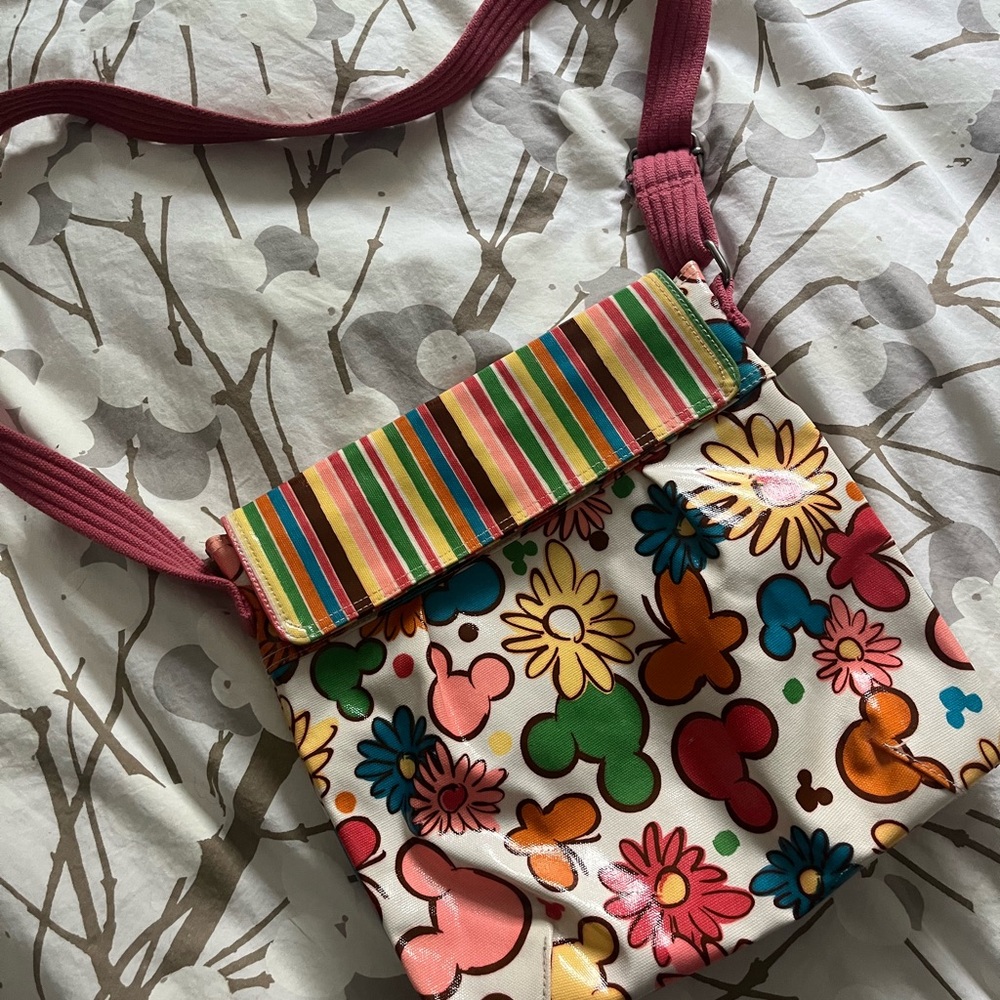 DisneyParks Colorful Floral Crossbody Bag